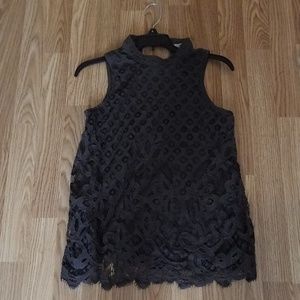 Sleeveless front lace top